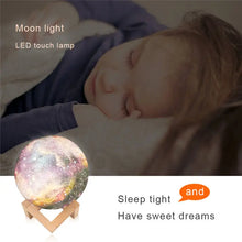 Load image into Gallery viewer, PROLUMIX MOON 3D Moon Lamp Night Light with Wooden Base, 16 LED Colors, Remote Control