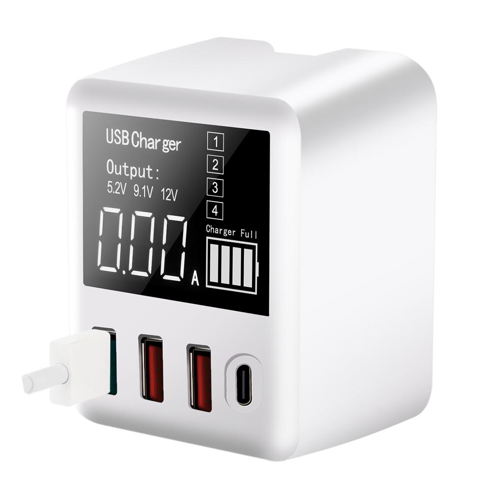 Bakeey 30W QC3.0 PD Multi-port Digital Display Fast Charging Plug Travel USB Charger Adapter Hub