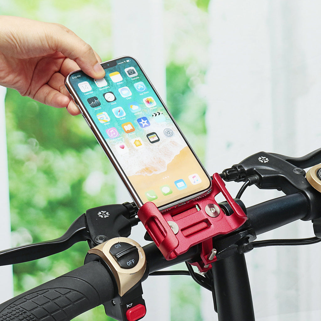 Phone easily mountable and de-mountable from the holder