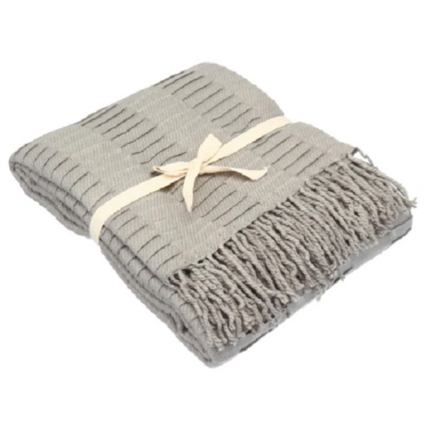 Soft Knitted Throw Blankets Bed Sofa Couch Decorative Fringe Waffle Pattern