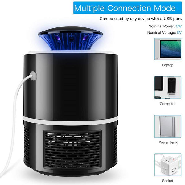 InfinySafe™ XTrap - USB Powered LED Mosquito Killer Lamp Trap (Quiet & Non-Toxic)