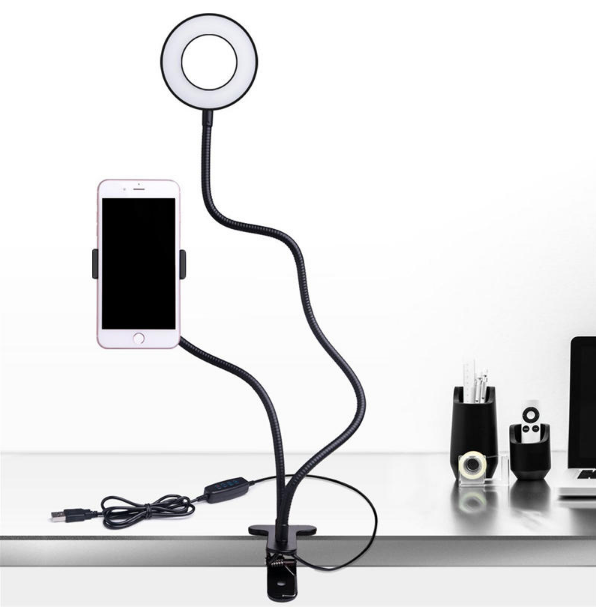 Universal Desktop Phone Holder with LED Light for iPhone