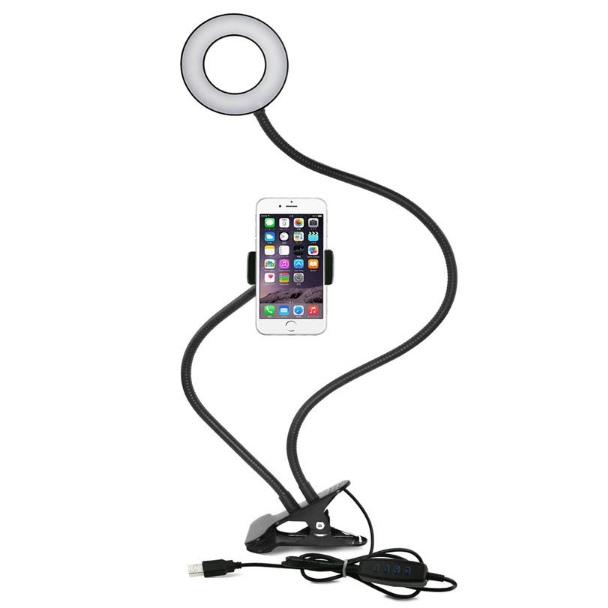 Universal Desktop Phone Holder with LED Light for iPhone