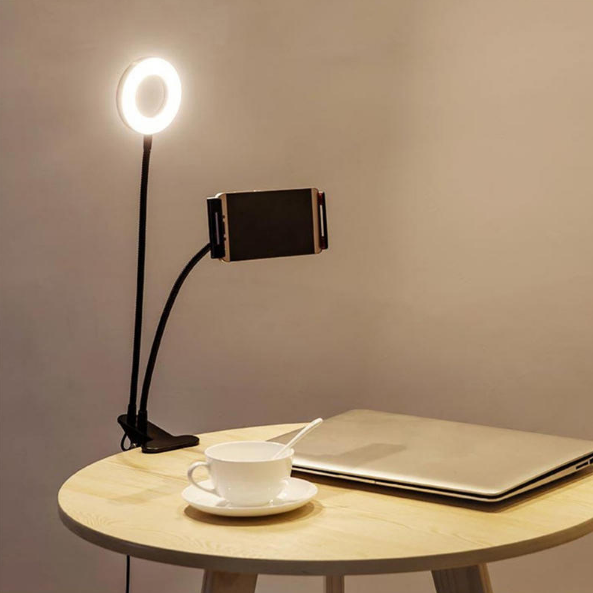 Universal Desktop Phone Holder with LED Light for iPhone