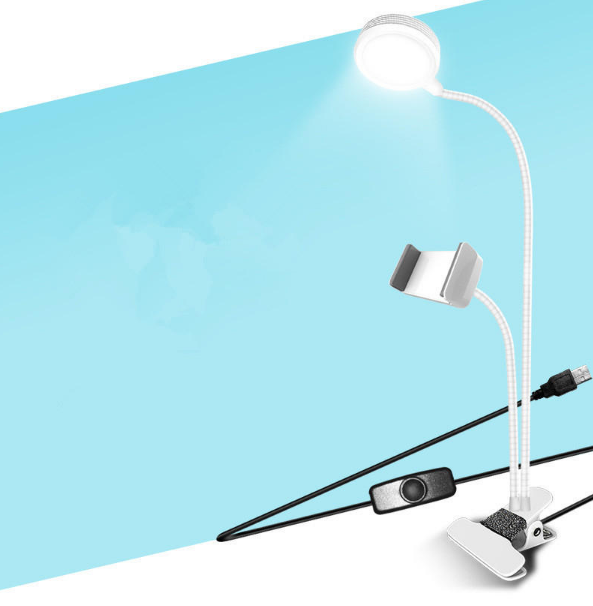 Universal Desktop Phone Holder with LED Light for iPhone